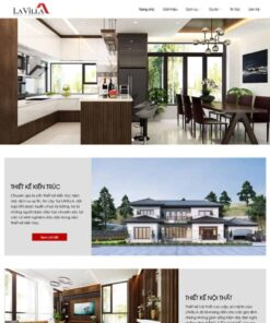 Mẫu website wordpress giới thiệu công ty thiết kế kiến trúc, nội thất giống Ahome