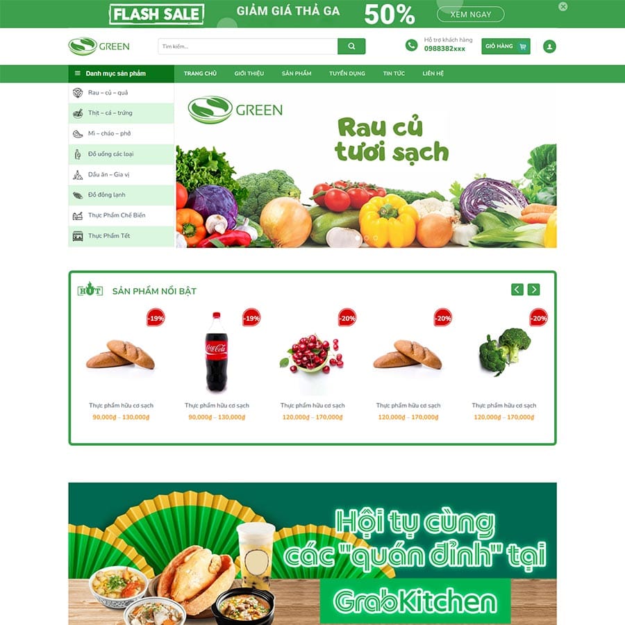 Mẫu website WordPress bách hóa 05