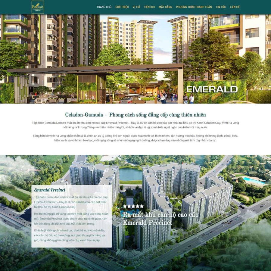 Mẫu website wordpress landing page bất động sản 02