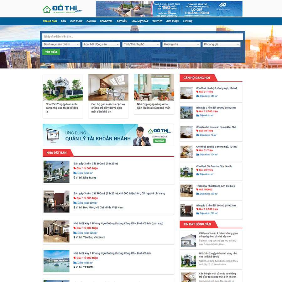 Mẫu website wordpress bất động sản 28