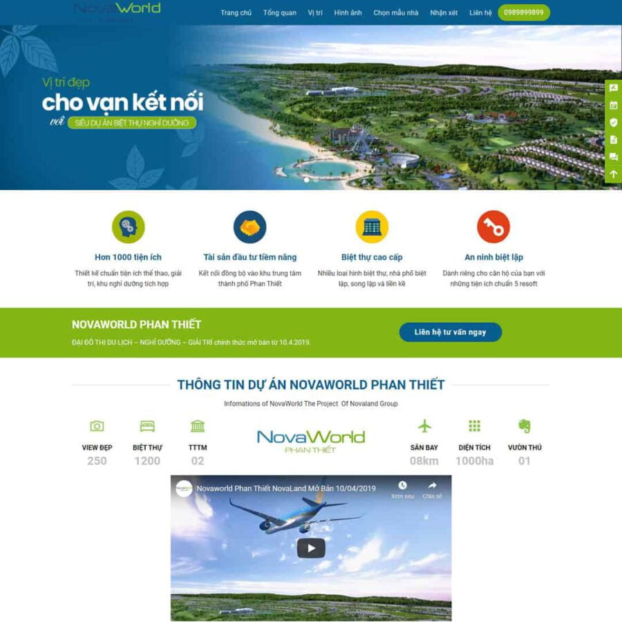 Mẫu website wordpress landing page bất động sản 06