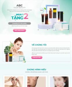 Mẫu website WordPress Landing page mỹ phẩm