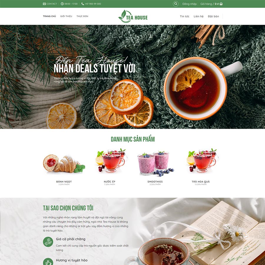 Mẫu website WordPress bán cafe 05