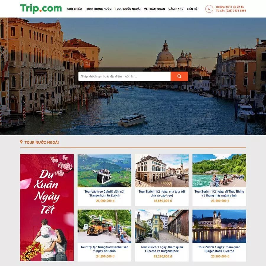 Mẫu website wordpress bán tour du lịch 10