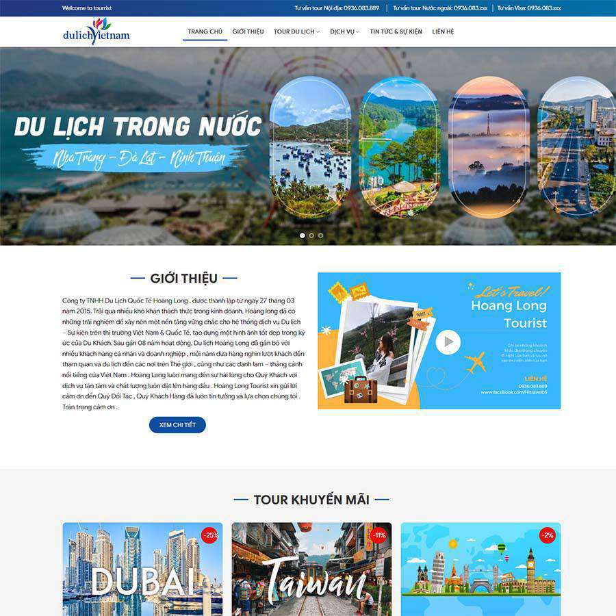 Mẫu website WordPress du lịch 16