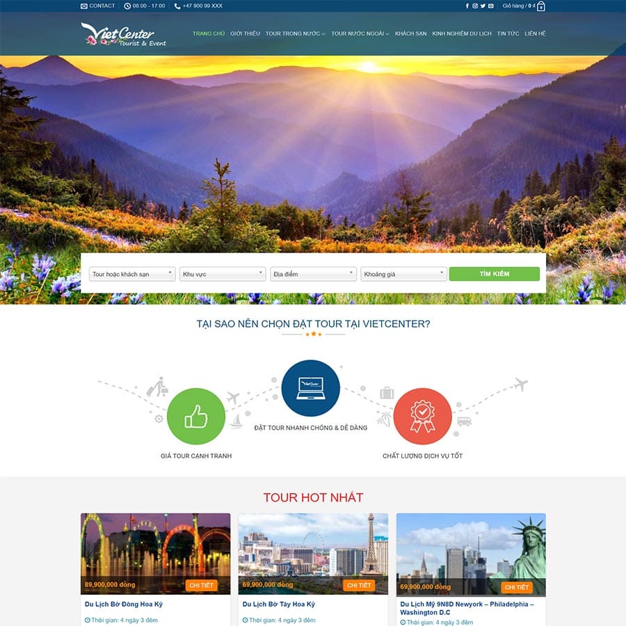 Mẫu website WordPress du lịch 17