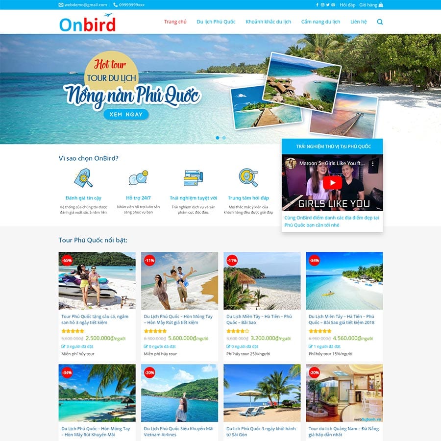 Mẫu website WordPress du lịch 20