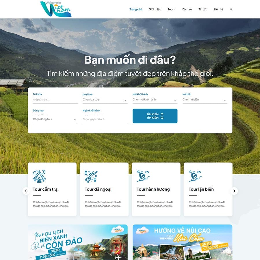 Mẫu website WordPress du lịch 21
