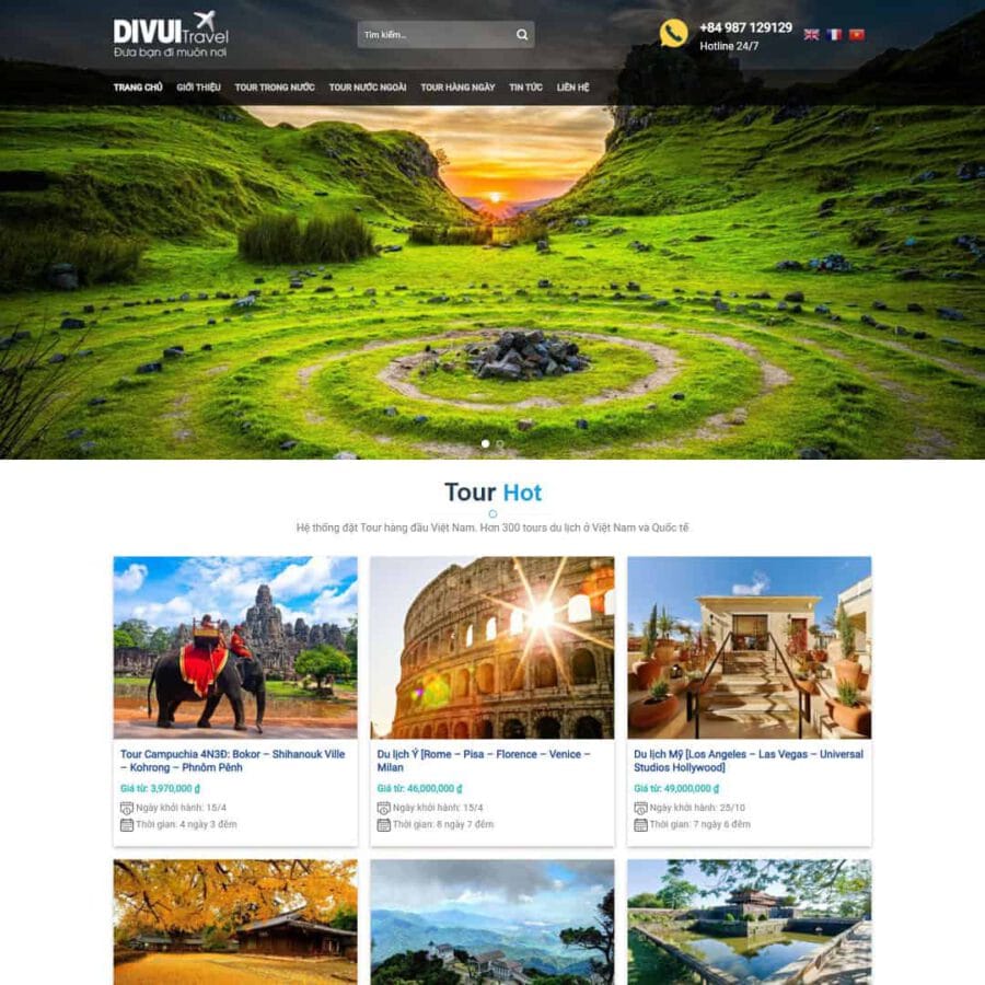 Mẫu website WordPress du lịch 05