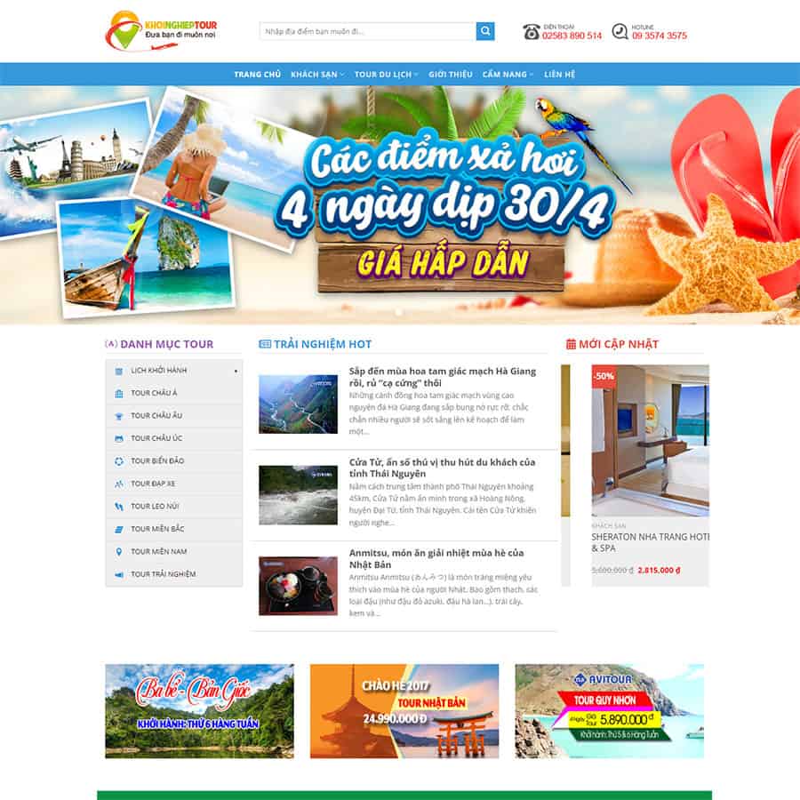 Mẫu website WordPress du lịch 06