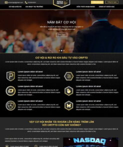 Mẫu website wordPress landing page khóa học tài chính, crypto