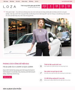 Mẫu website wordPress landing page bán thời trang, quần áo