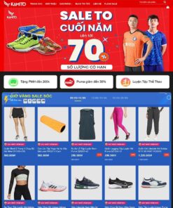 Mẫu website WordPress bán giày dép, đồ thể thao
