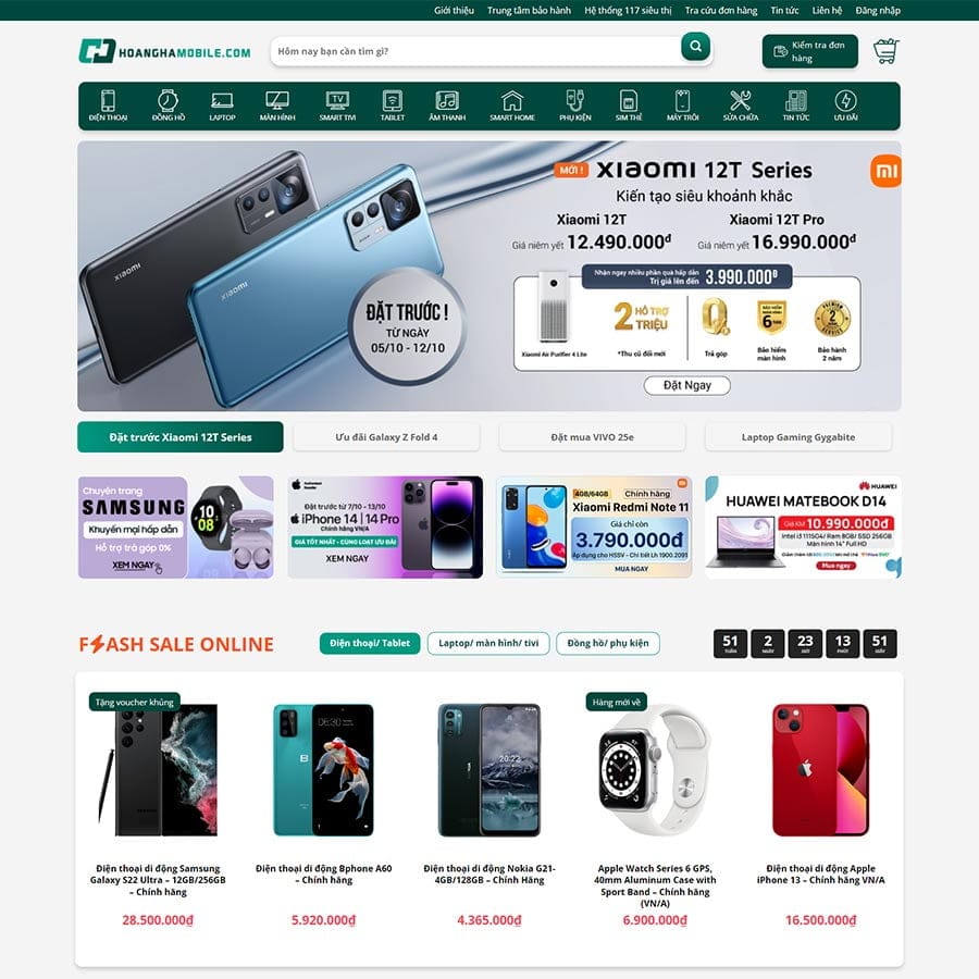 Mẫu website WordPress Hoàng Hà Mobile 02