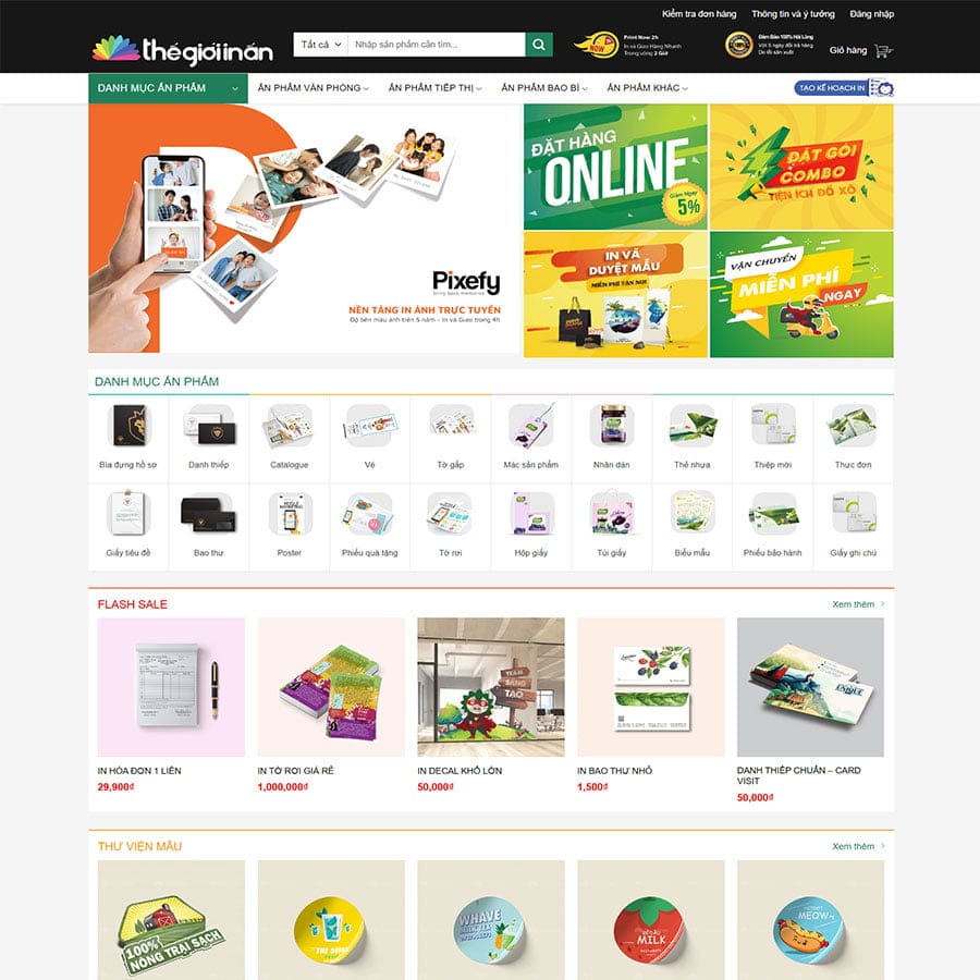 Mẫu website WordPress công ty in ấn 06