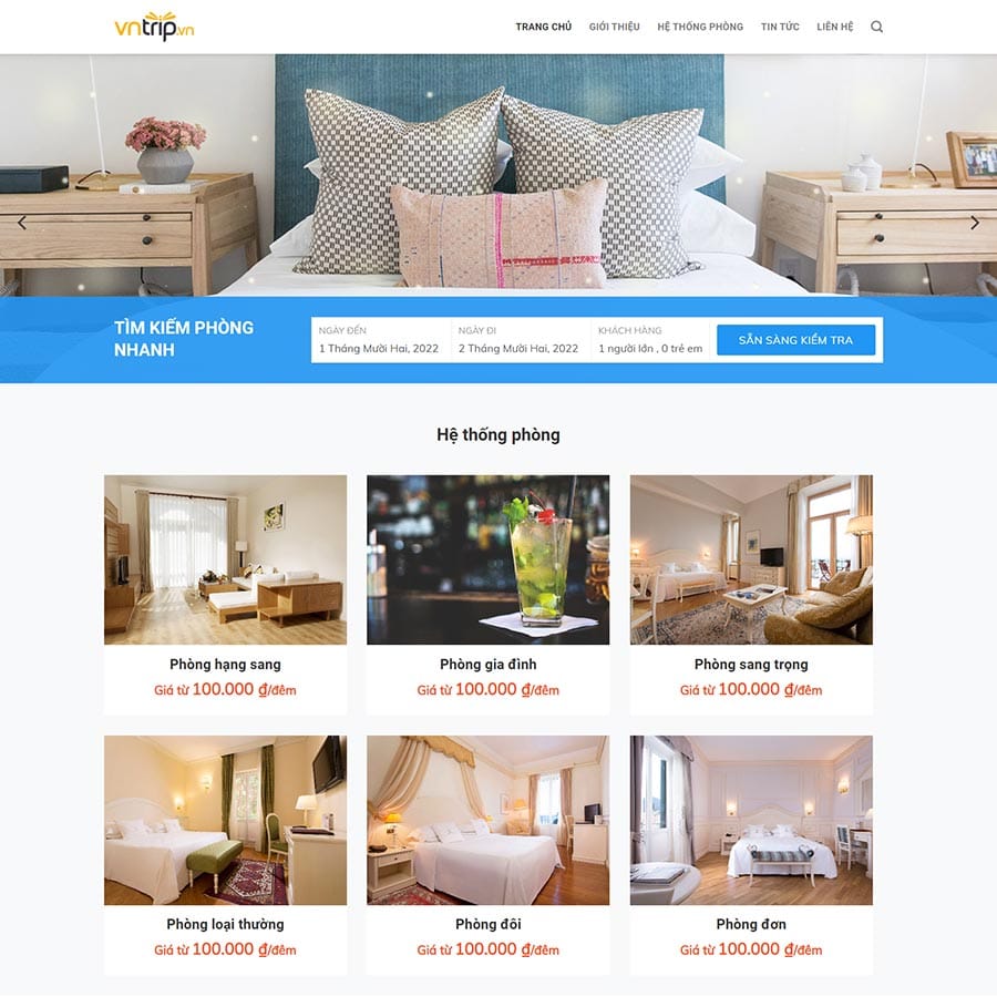 Mẫu website WordPress khách sạn 05
