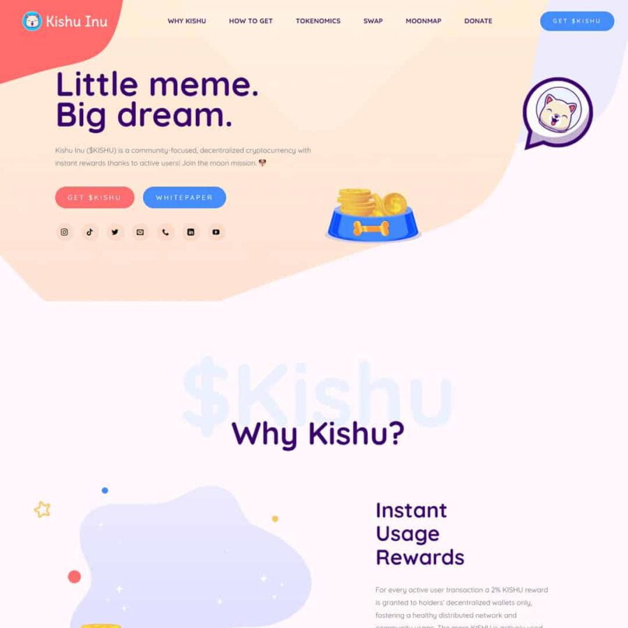 Mẫu website WordPress Landing page giới thiệu tiền điện tử – crypto 02