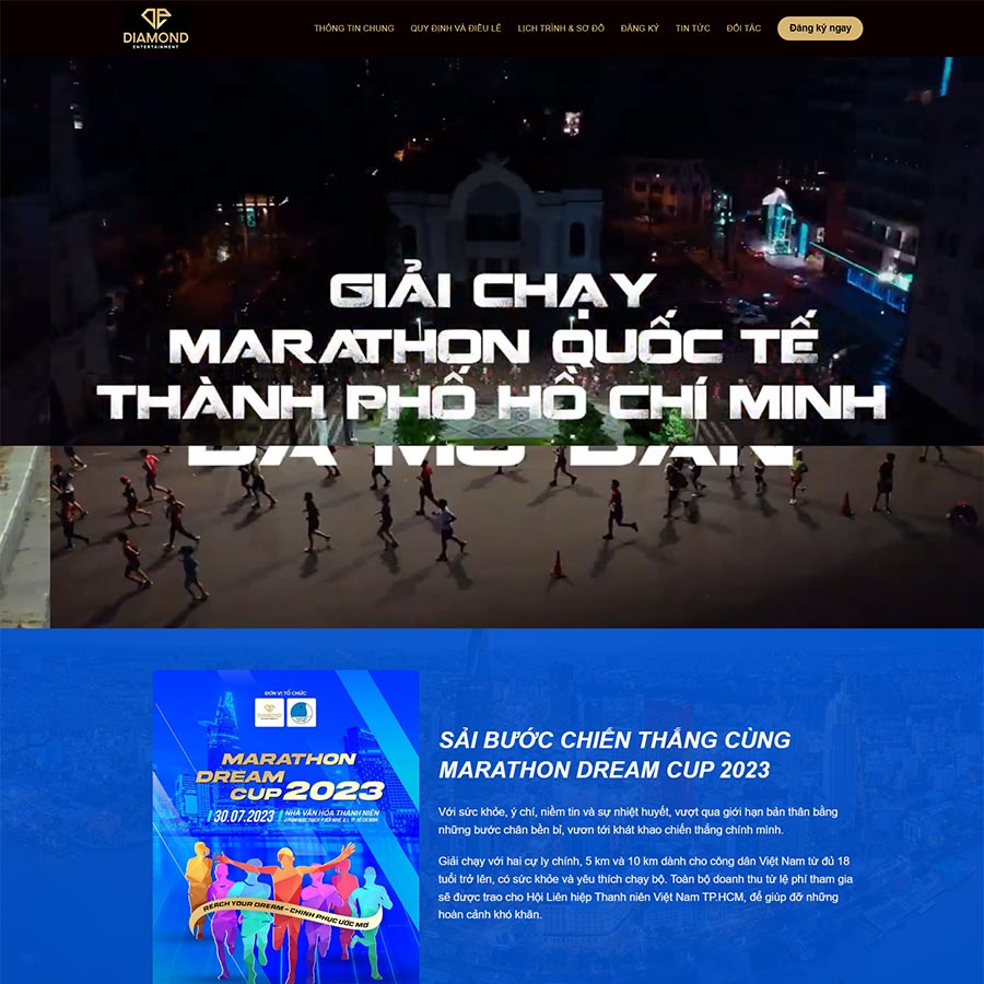 Mẫu website wordPress giải chạy bộ