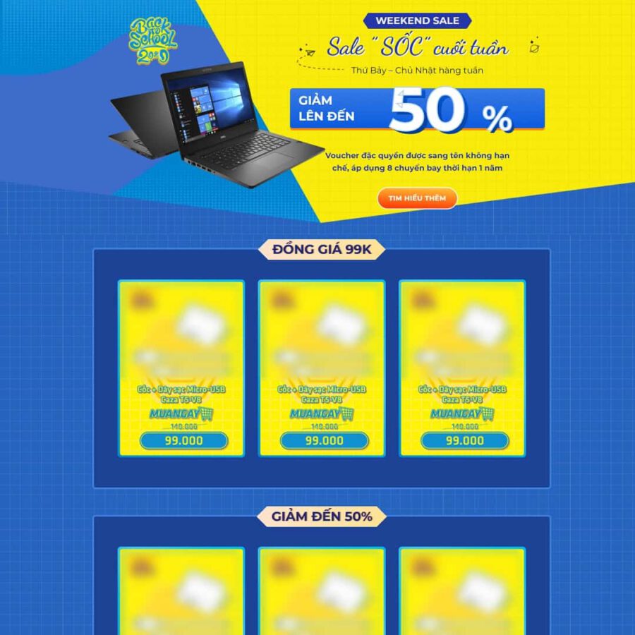 Mẫu website WordPress landing page bán máy tính, laptop