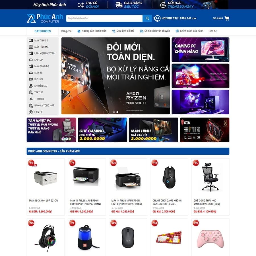 Mẫu website WordPress bán máy tính 04