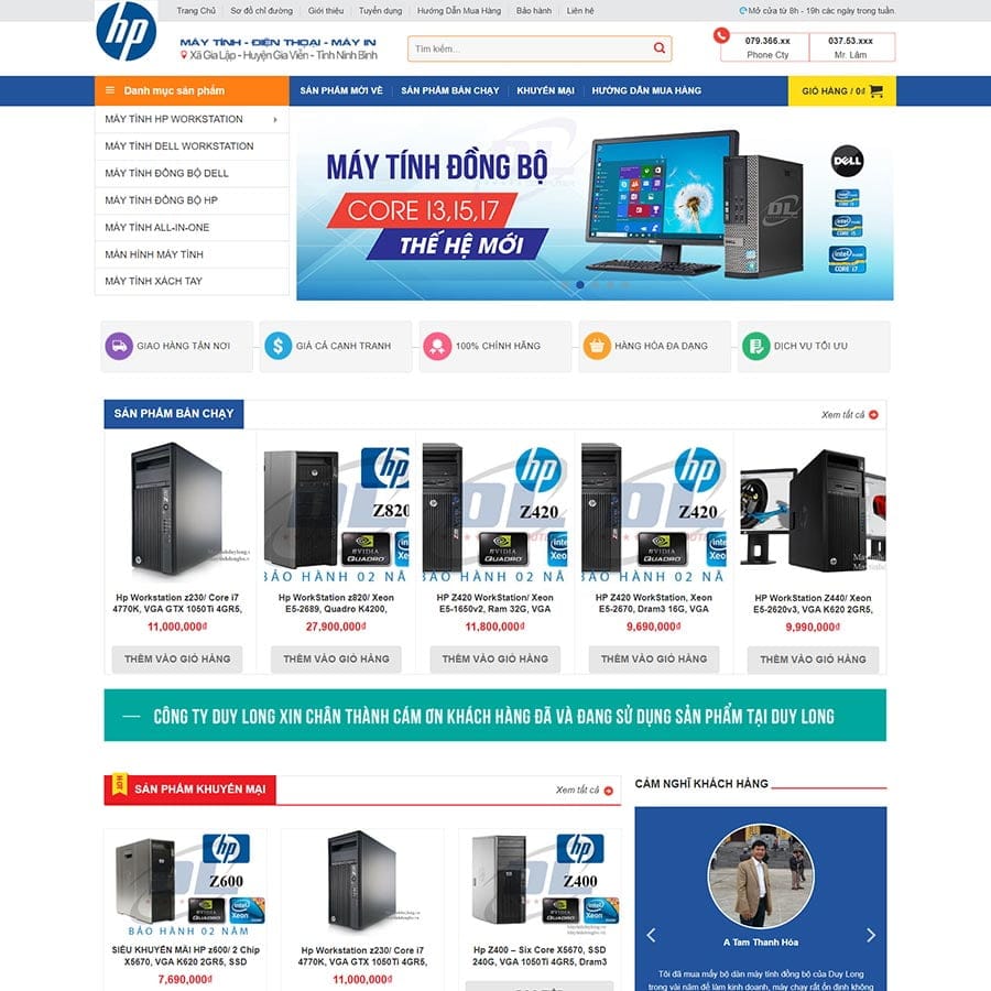 Mẫu website WordPress bán máy tính 05