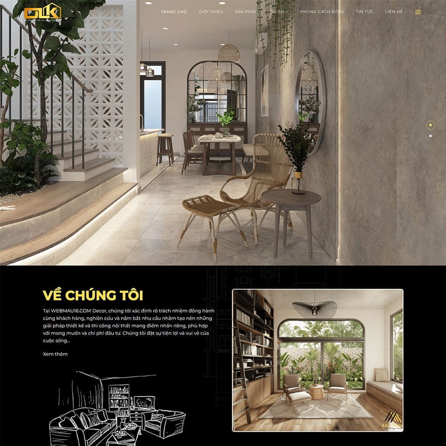 Mẫu website WordPress nội thất 32