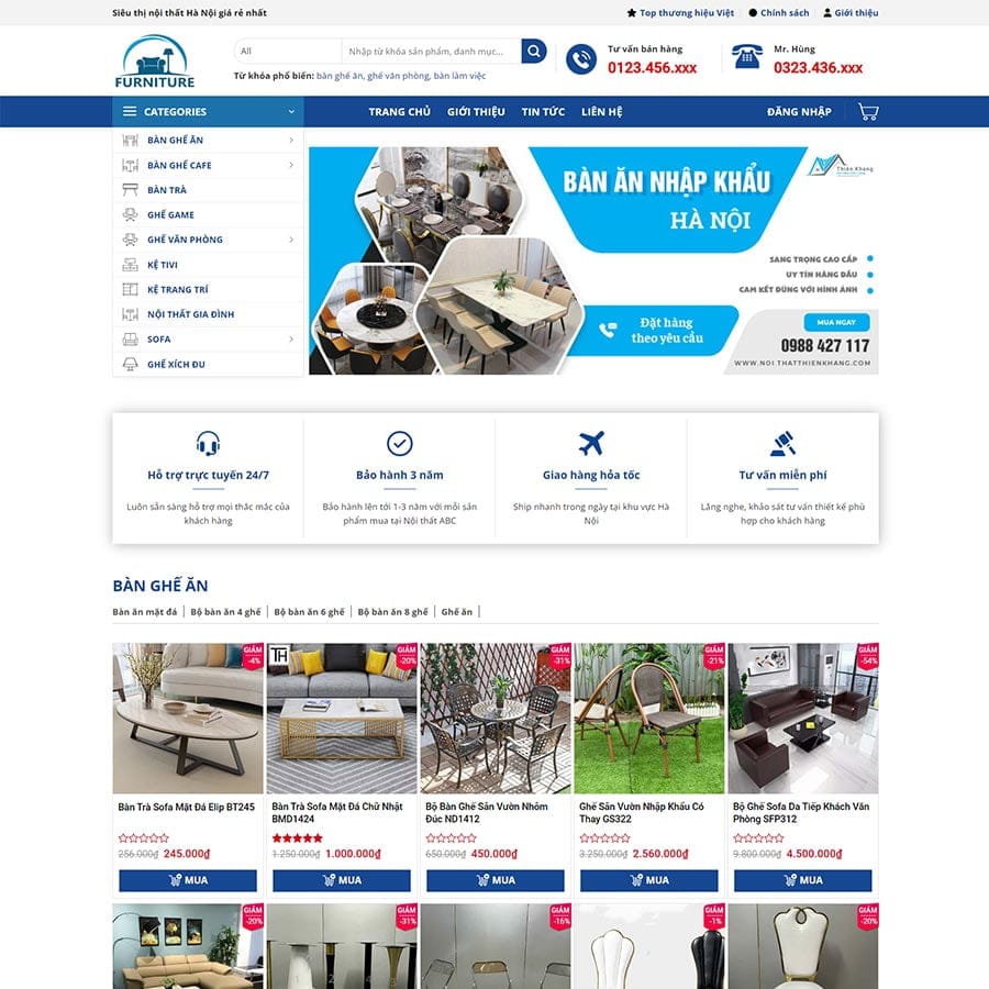 Mẫu website WordPress nội thất 39