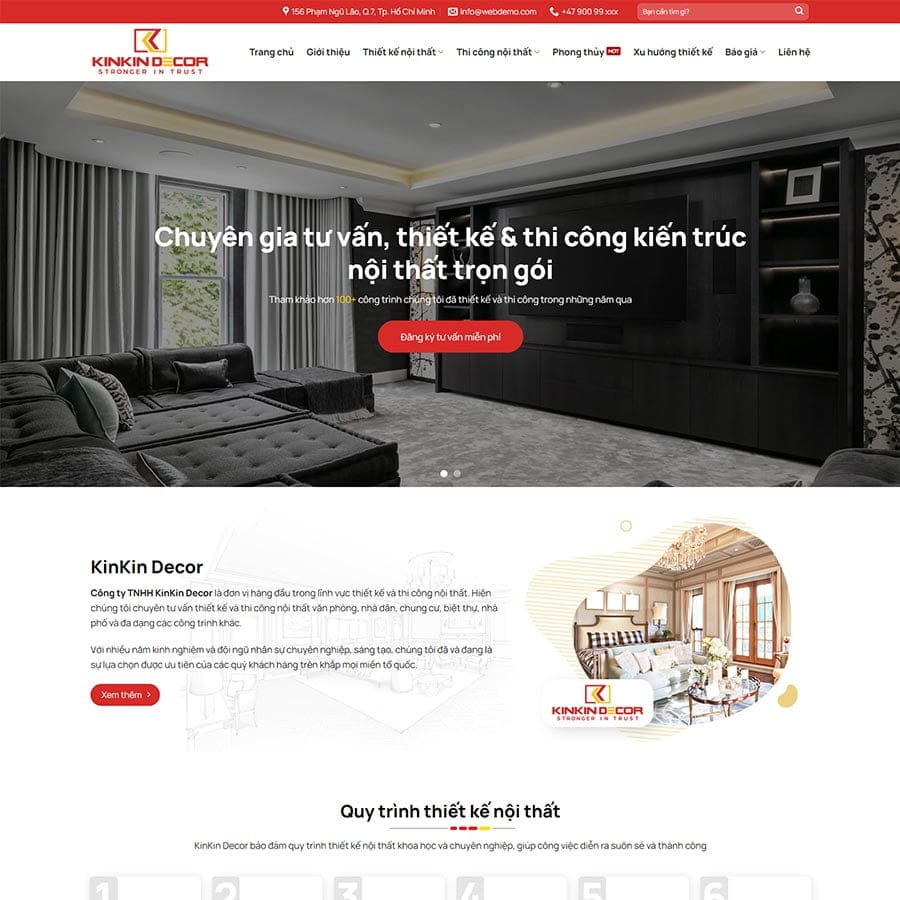 Mẫu website WordPress nội thất 43