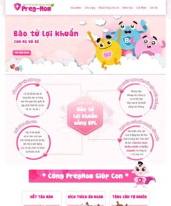 Mẫu website wordPress thực phẩm chức năng