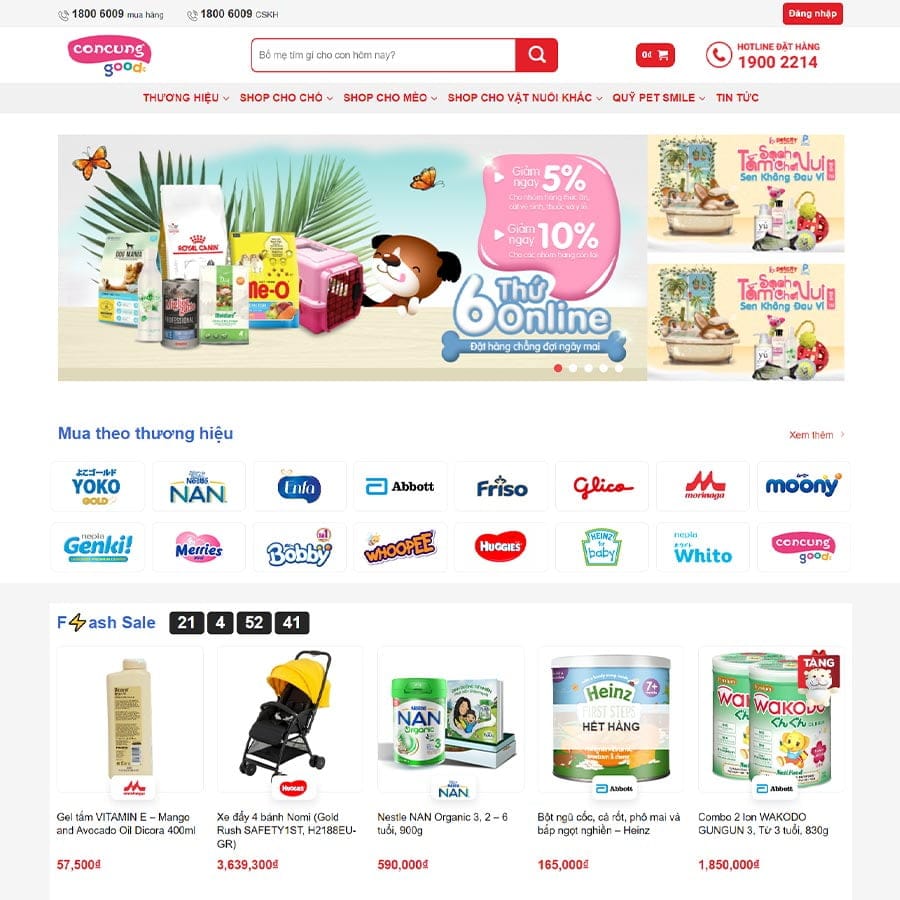 Mẫu website WordPress bán tạp hóa