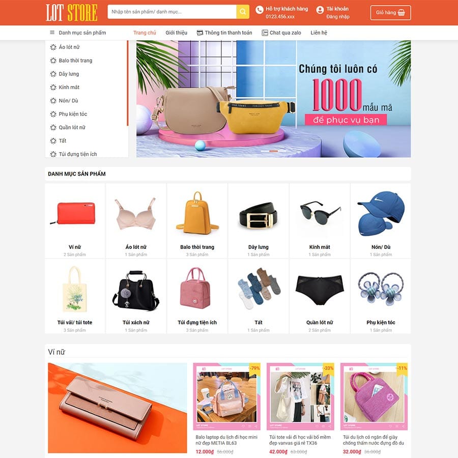 Mẫu website WordPress thời trang 09