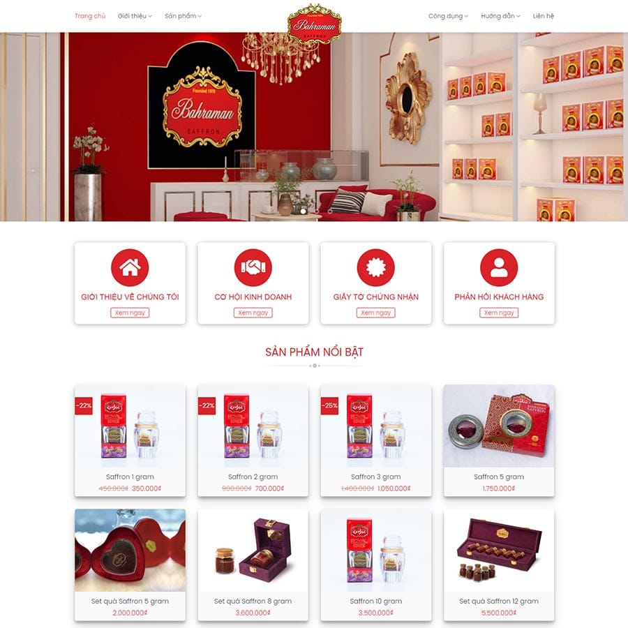 Mẫu website WordPress thực phẩm 24