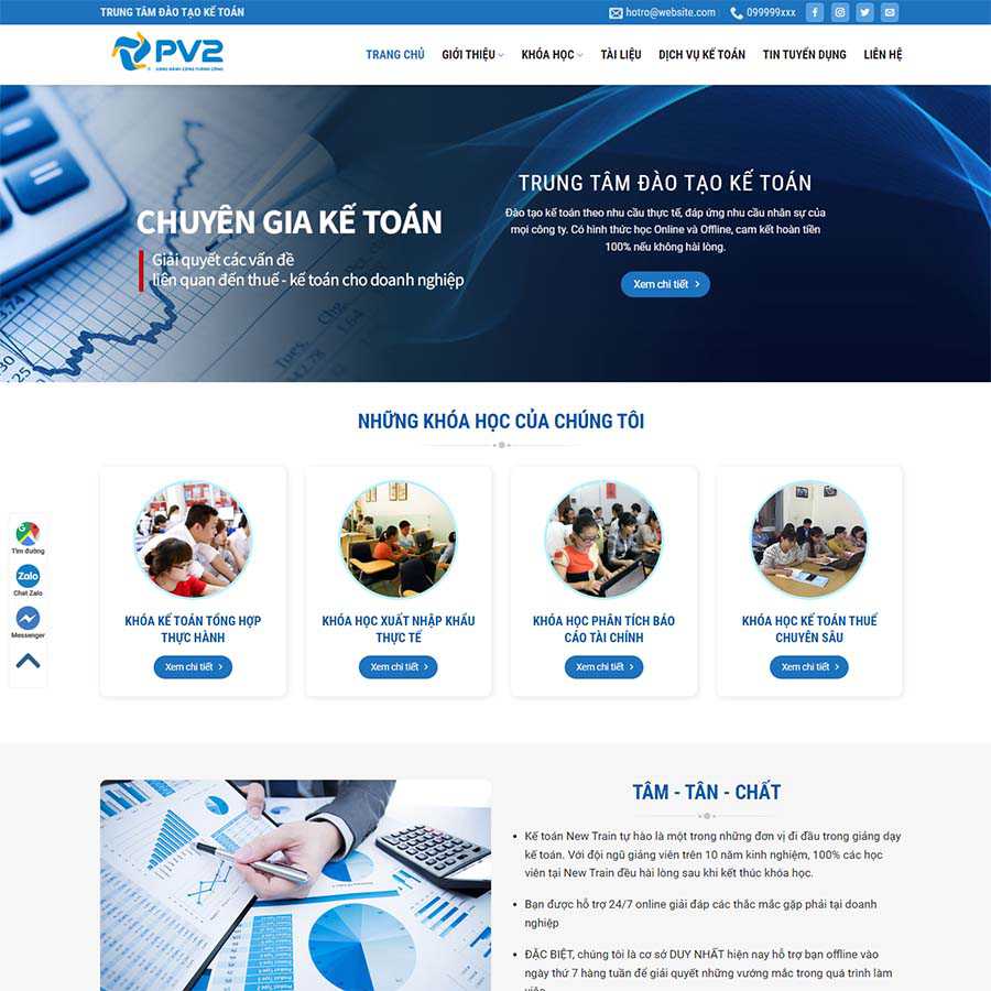 Mẫu website WordPress kế toán 02