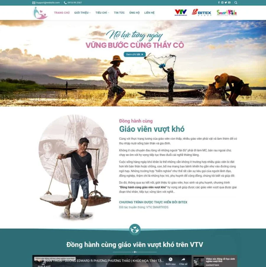 Mẫu website WordPress sự kiện, tin tức