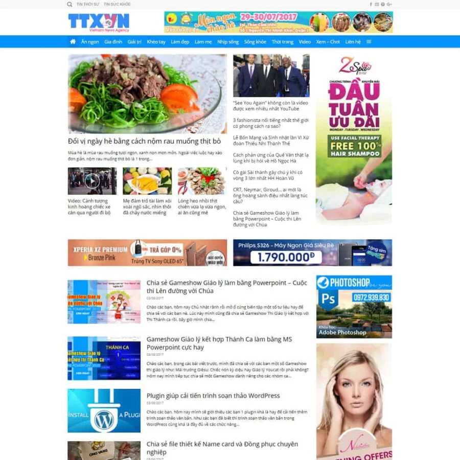 Mẫu website WordPress tin tức 01