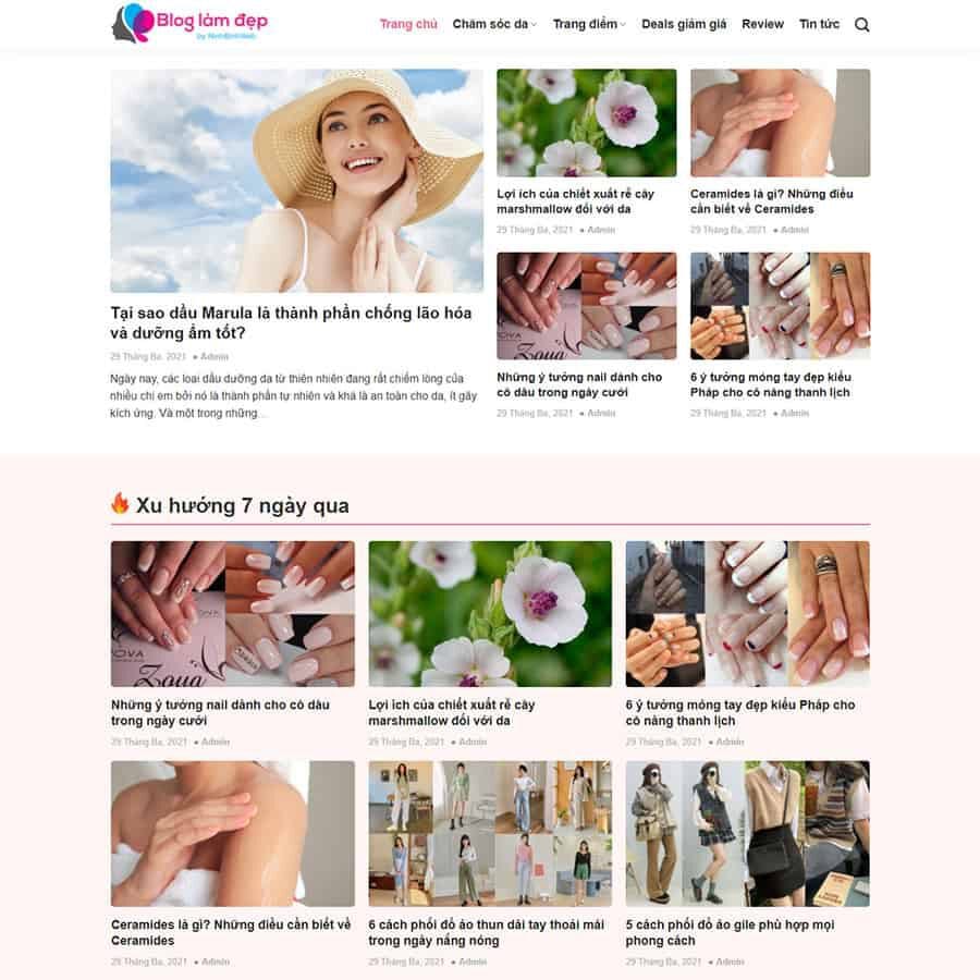 Mẫu website WordPress tin tức 11