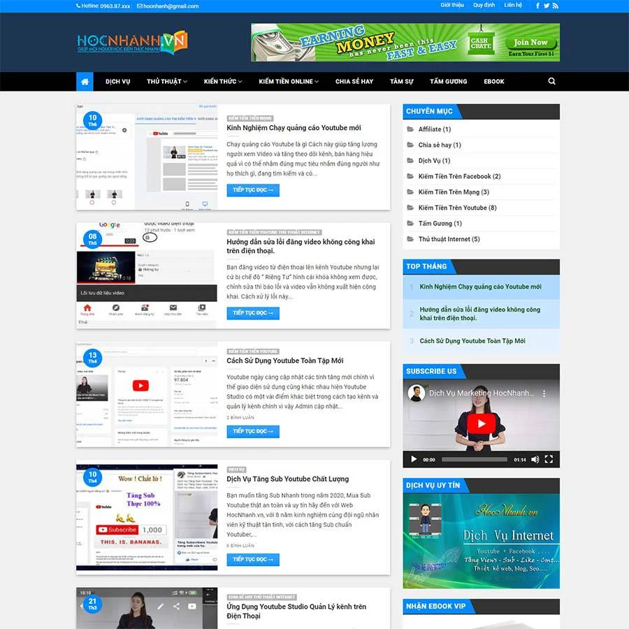 Mẫu website WordPress tin tức 13