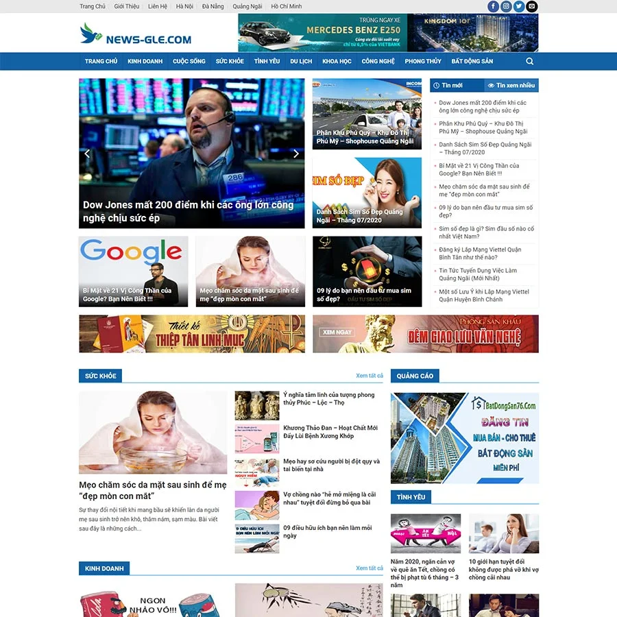 Mẫu website WordPress tin tức 15