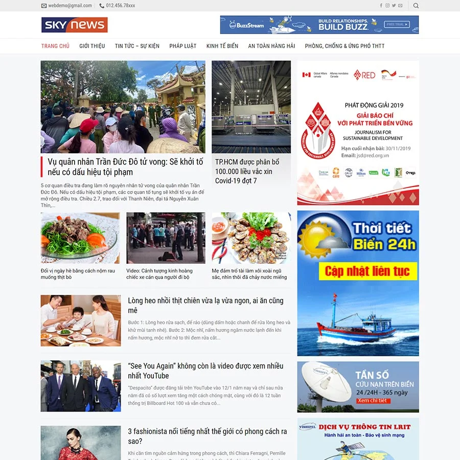 Mẫu website WordPress tin tức 17