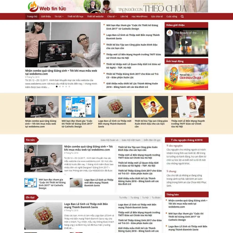 Mẫu website WordPress tin tức 02