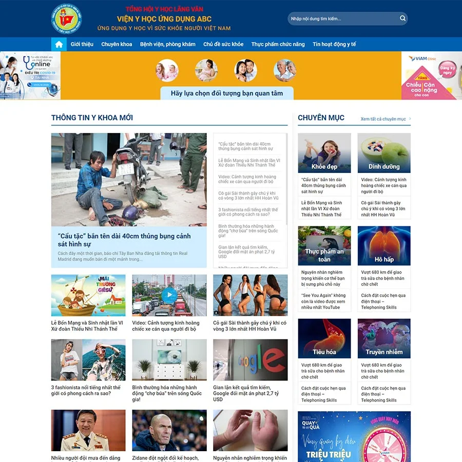 Mẫu website WordPress tin tức 23