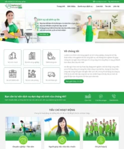 Mẫu website WordPress dịch vụ vệ sinh, dọn dẹp nhà cửa